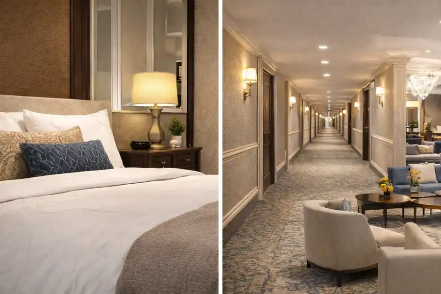 habitaciones_pasillos_lobby Habitaciones, pasillos, lobby y áreas sociales