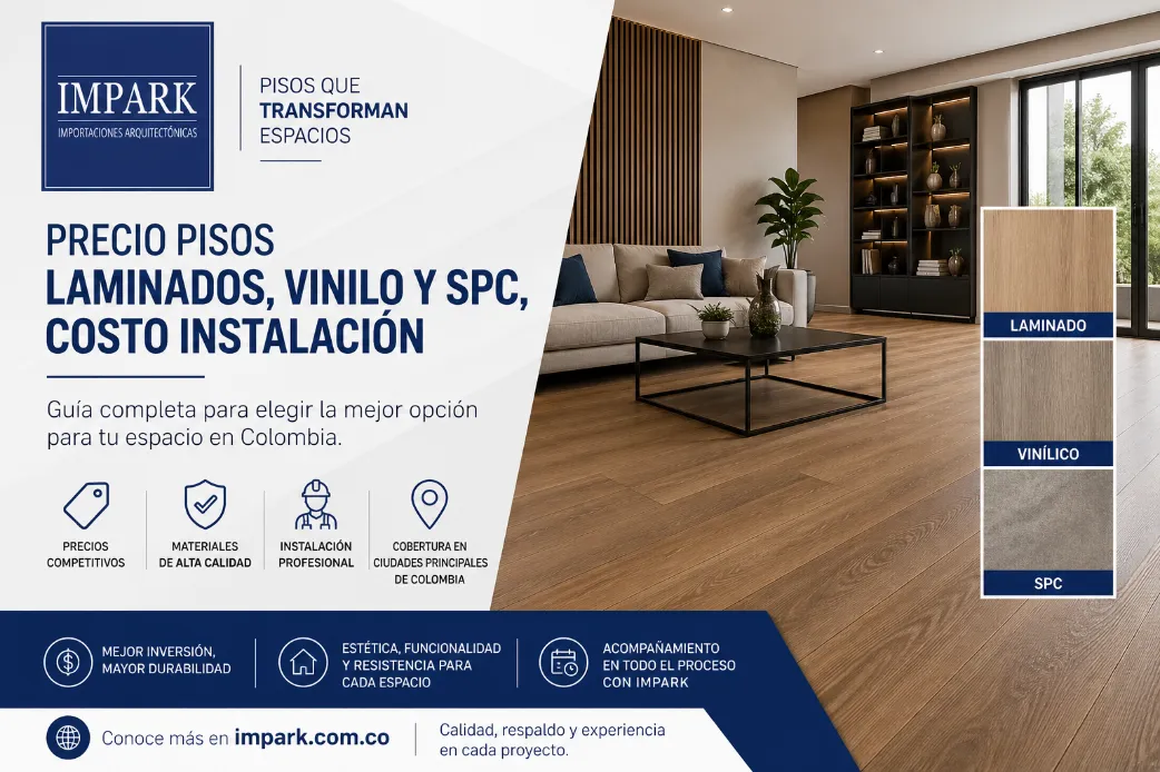Precio pisos laminados, vinilo y SPC, costo instalación