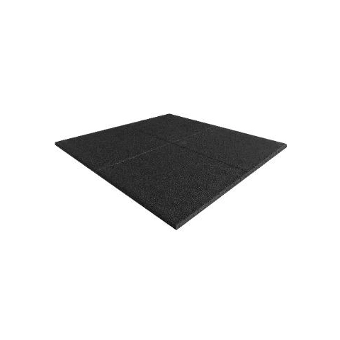 Placa de caucho SBR negra de 1 x 1 m para zona de peso libre